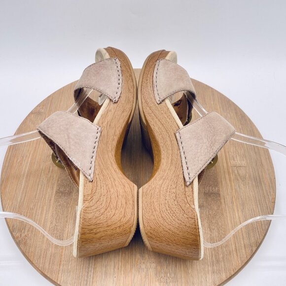 Dansko Sophie Sandals Womsns 8.5 39 Beige Leather Double Strap Boho Garden - Picture 10 of 12